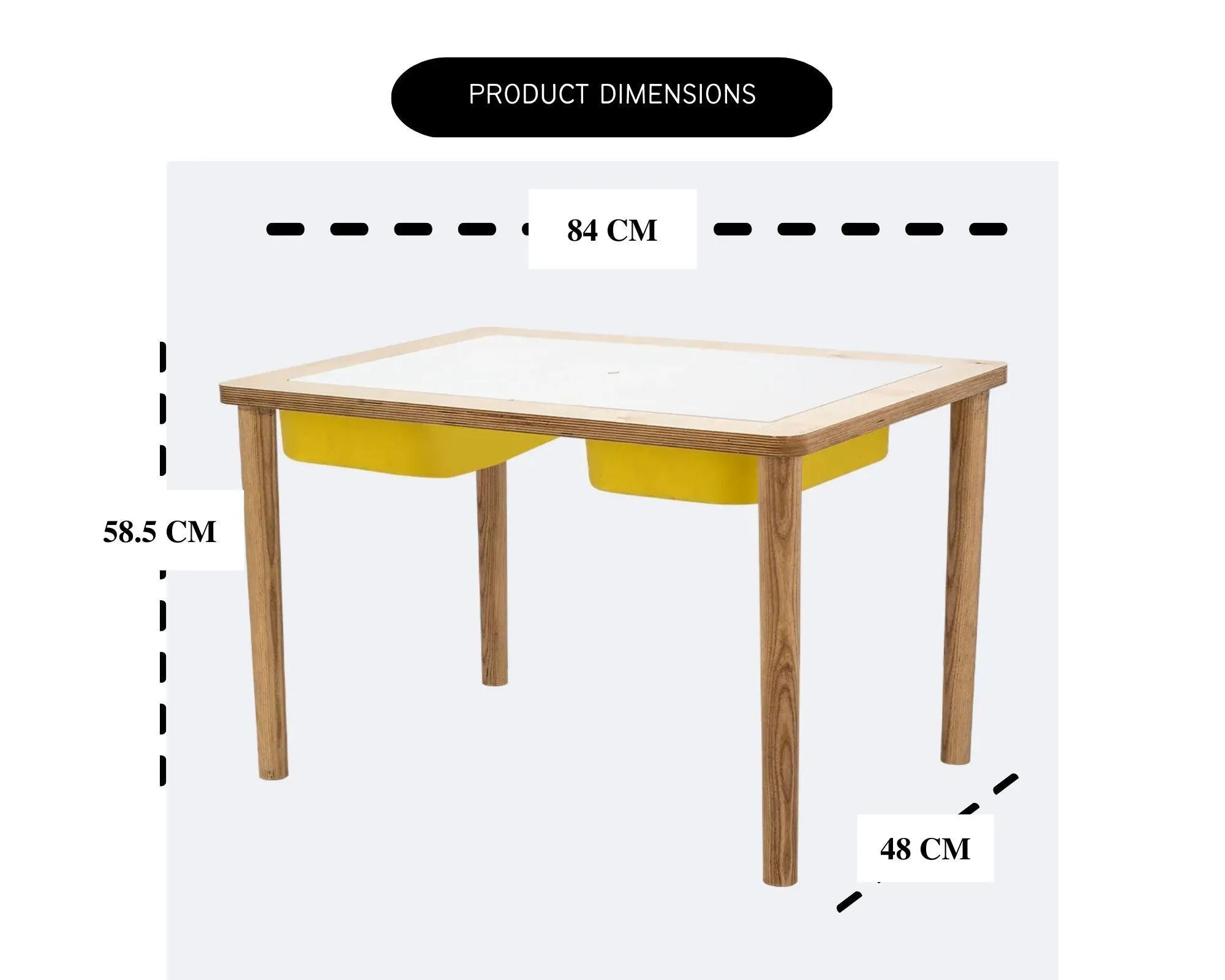Montessori inspired wooden Sensory Table LUCAS