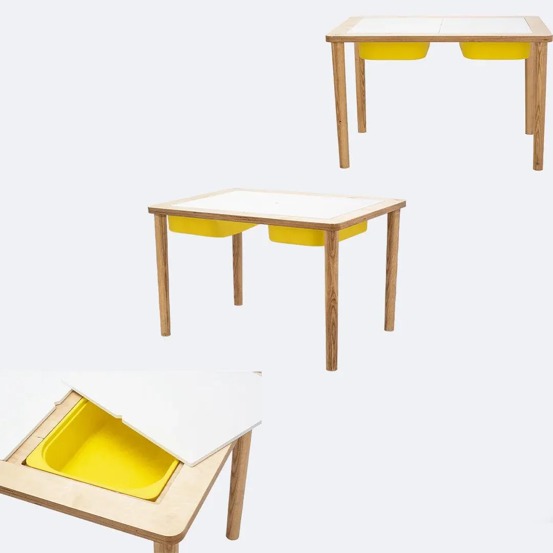 Montessori inspired wooden Sensory Table LUCAS