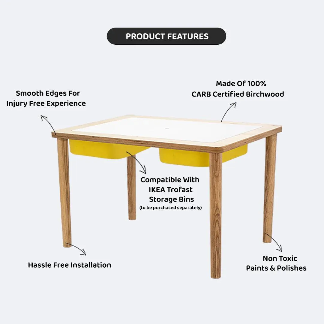 Montessori inspired wooden Sensory Table LUCAS