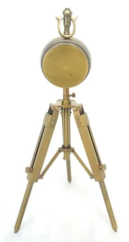 Nautical Handmade Tripod Brass Table Clock.