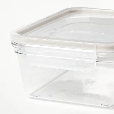 Open Box - 24pc (set of 12) Plastic Food Storage Container Set with Lids Clear - Figmint