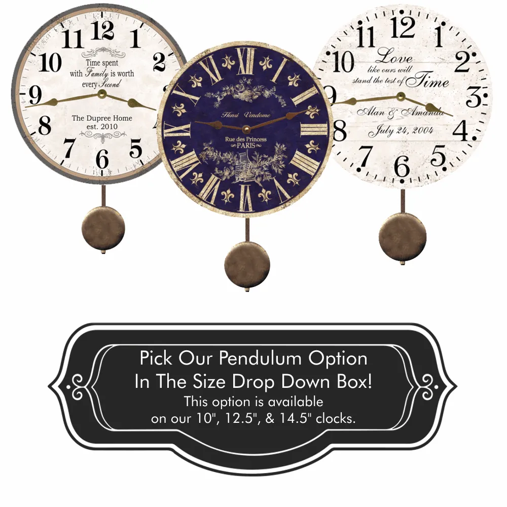 Personalized Lake Clock with Loon Design – Custom Lake House Decor