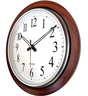 President KREATIONS 18-inch Vintage Design Wooden Wall Clock (42 x 42 x 5 cm) Multicolor Watch for Home D�cor/Living WF 3