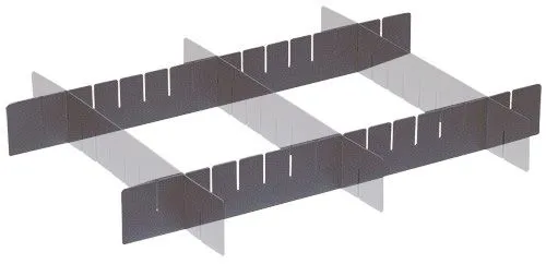 Quantum DL92035CO Conductive 14.87" Long Dividers for Dividable Grid Containers, Black, 3" Tall