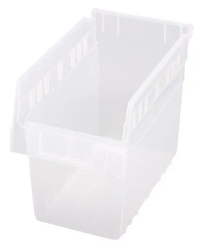 Quantum QSB802CL Clear-View Store-Max Shelf Bins, 6.63" x 11.63" x 8"