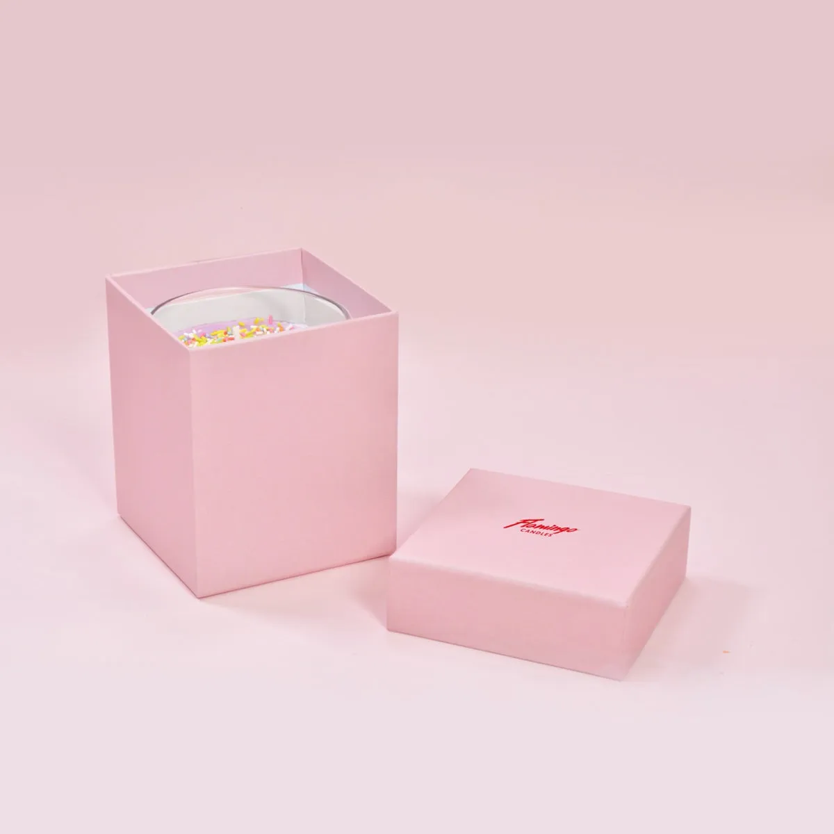 Raspberry & Spun Sugar Red & Pink Bow Tin Candle