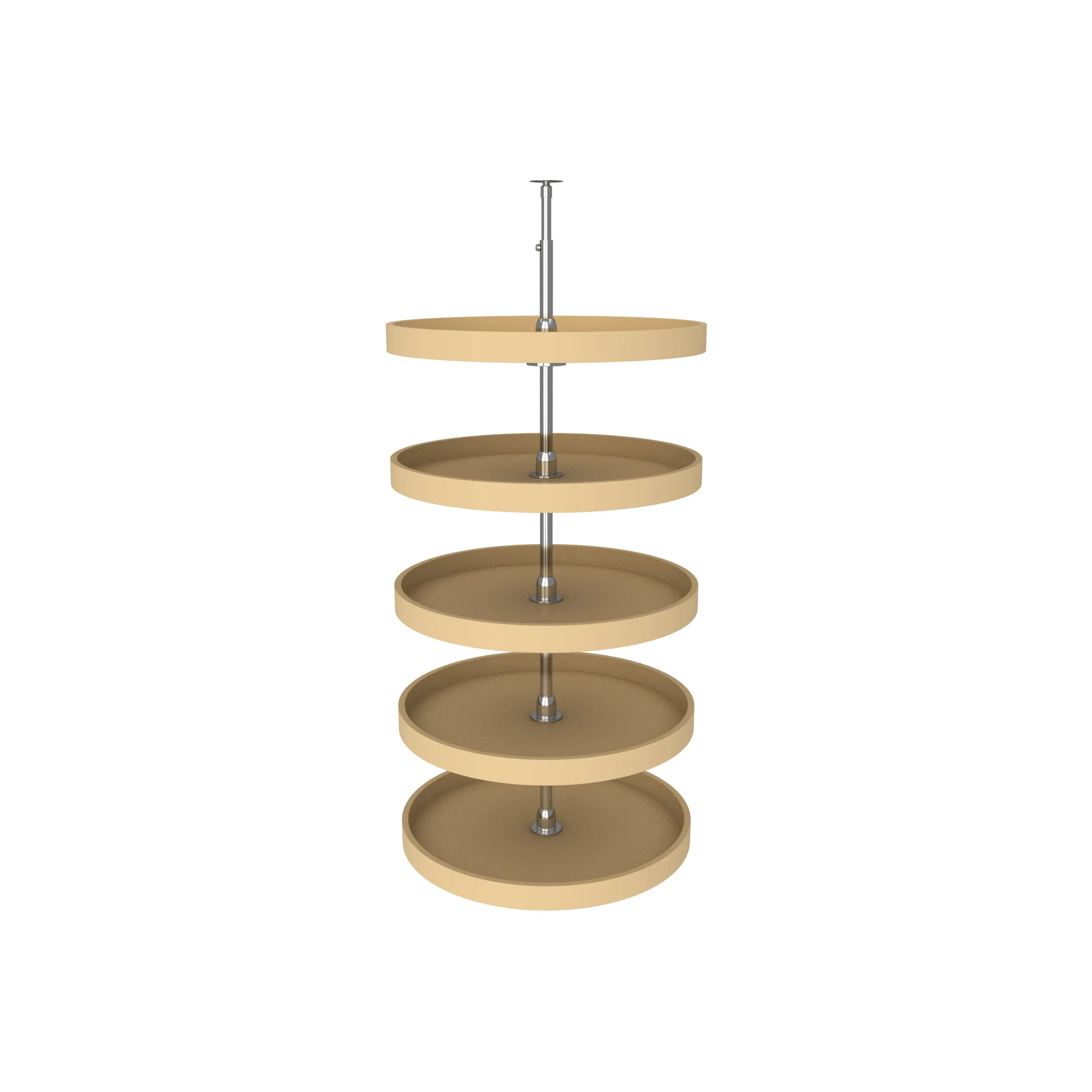 Rev-A-Shelf / 6065-24-15-52 / Polymer Full-Circle 5-Shelf Lazy Susans for Tall Pantry Cabinets