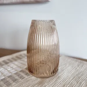 Ribbed Glass Vase