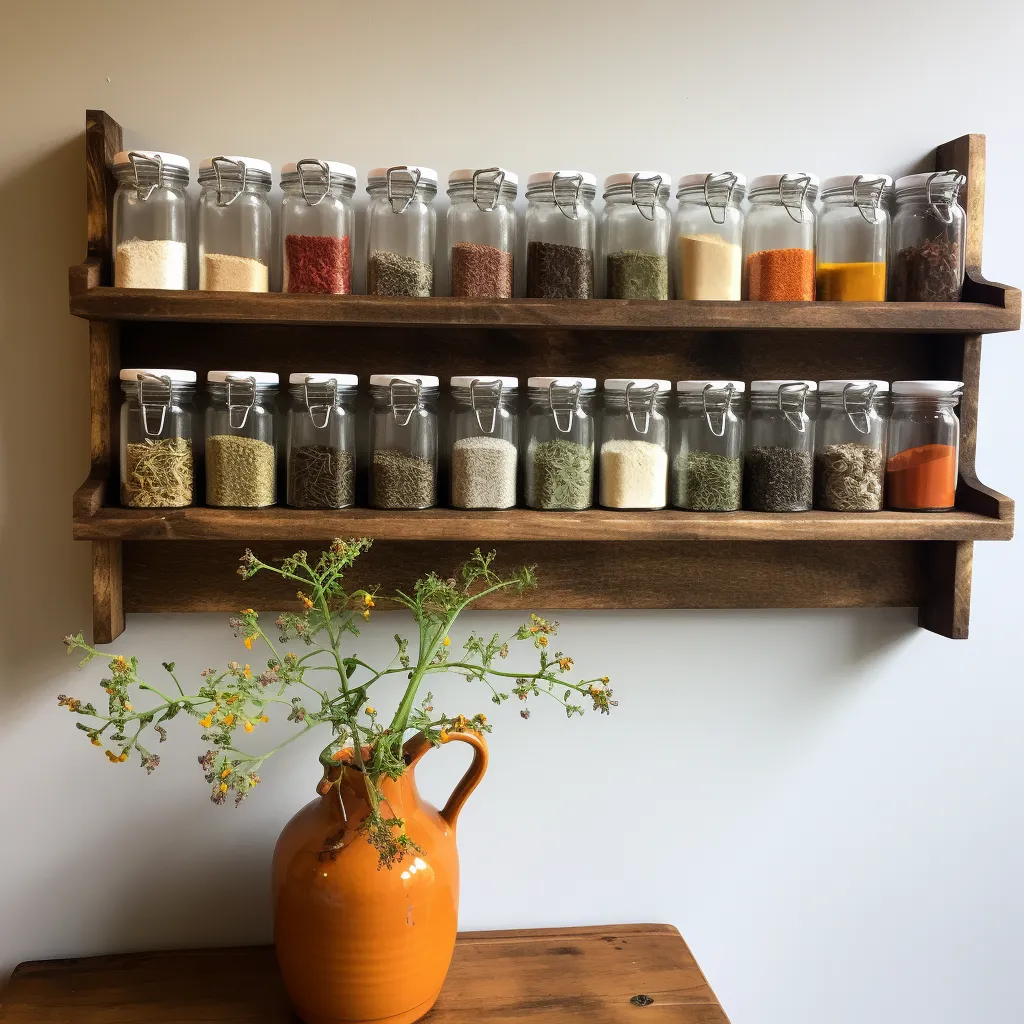 Rustic Elegance: Durable Spice Racks Crafted from Distressed Old Timber