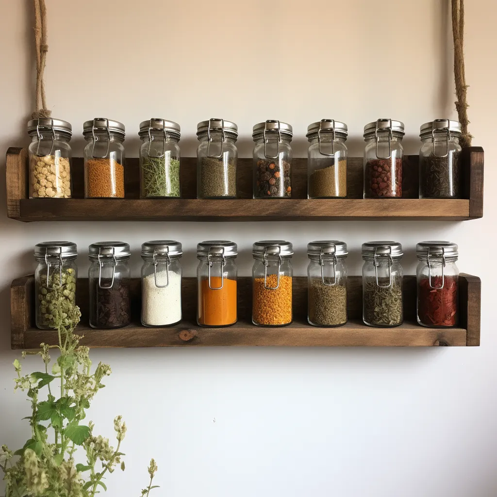Rustic Elegance: Durable Spice Racks Crafted from Distressed Old Timber
