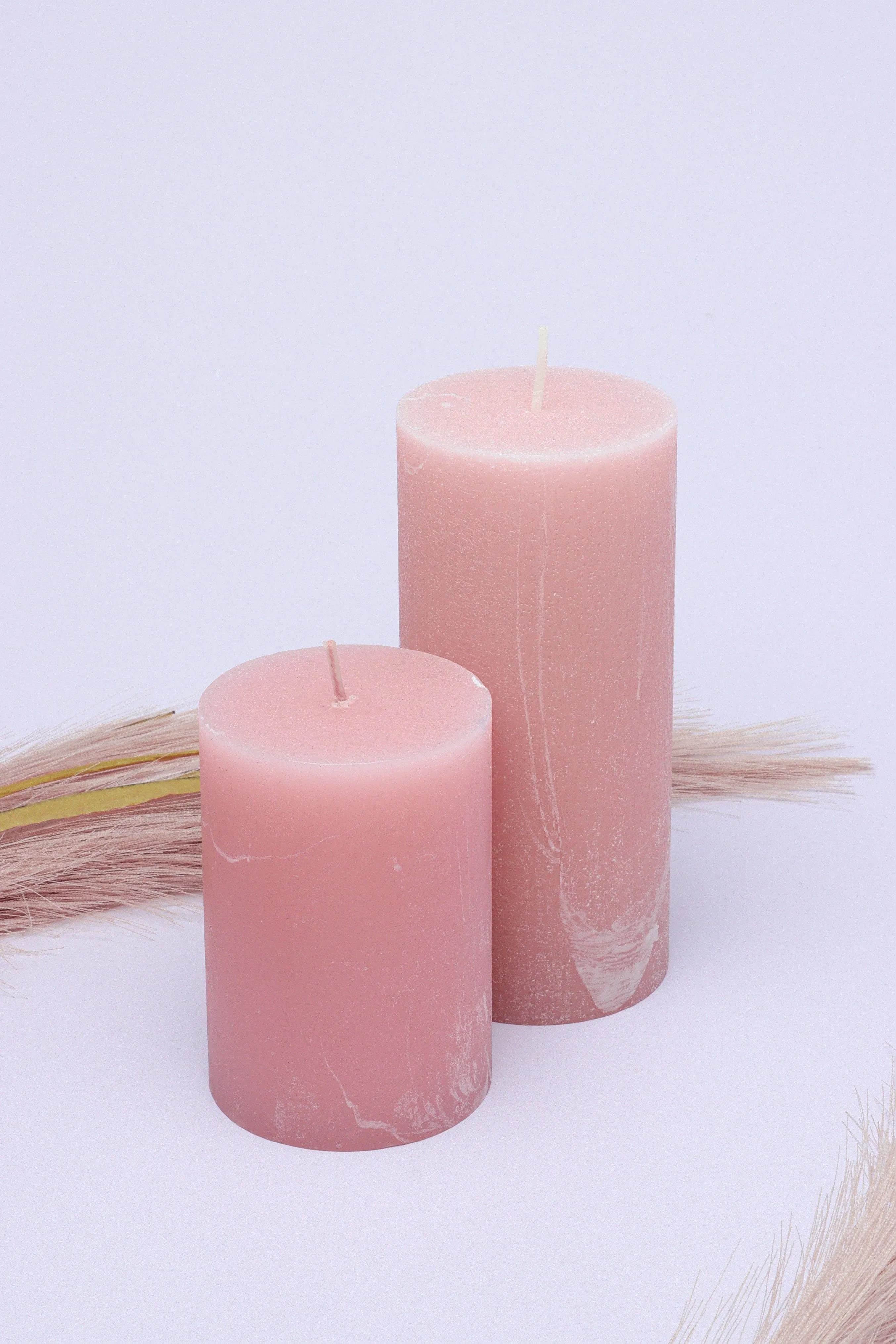 Scented Marble Modern Light Pink Blossom, Perfect for Meditation, Pillar Candle