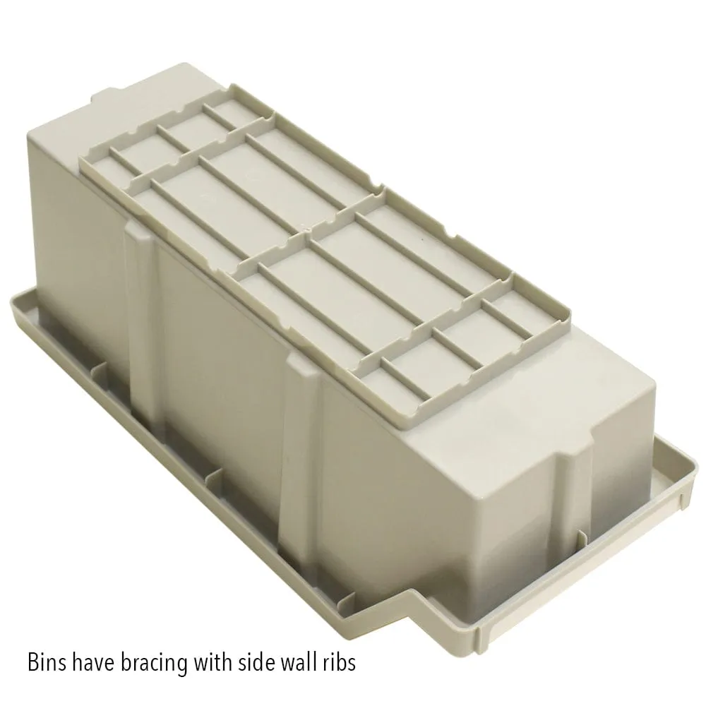 Set of 6 Small Size Bins for the 8 Shelf Commercial Bin Rack