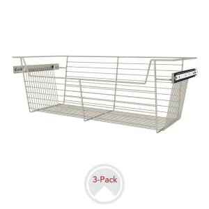 Sidelines / CBSL-301410SN-3 / 30" W Closet Baskets for Custom Closet Systems (3-Pack)