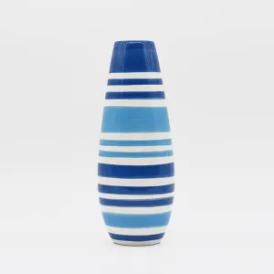 Soliflore en céramique rayé - Bleu