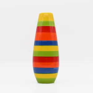 Soliflore en céramique rayé - Multicolore