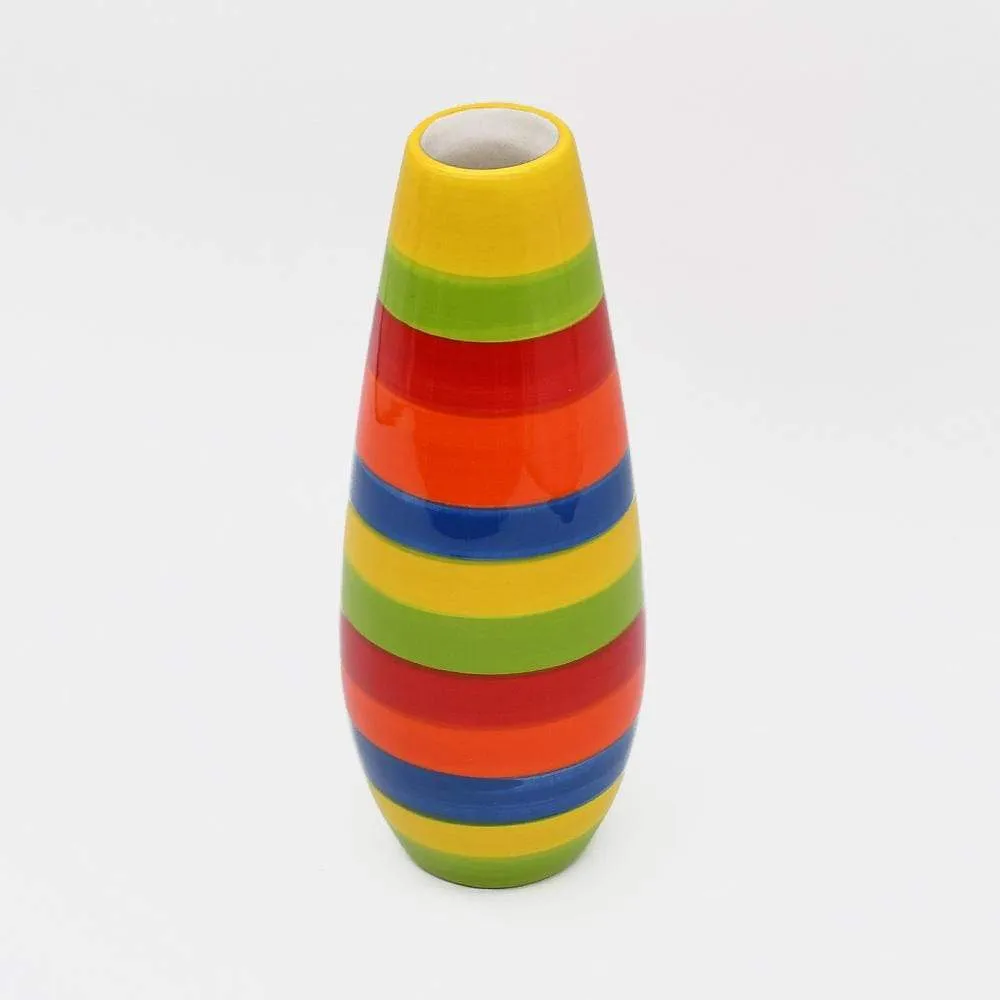 Soliflore en céramique rayé - Multicolore