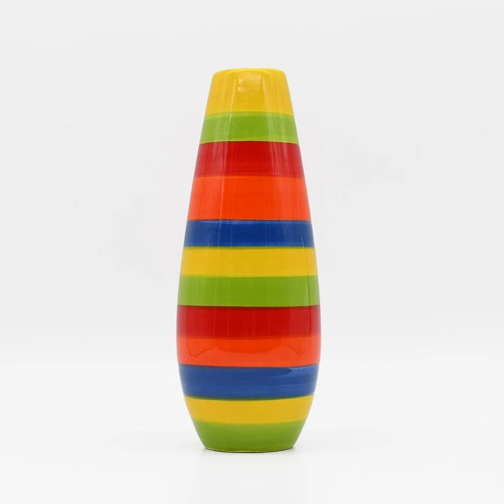 Soliflore en céramique rayé - Multicolore