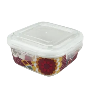 Square Porcelain Food Storage Container - Mosaic