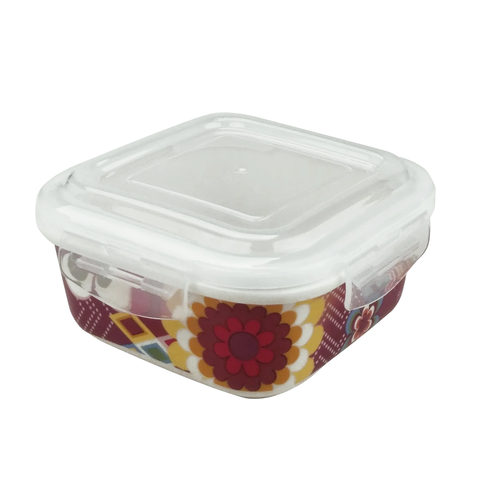 Square Porcelain Food Storage Container - Mosaic