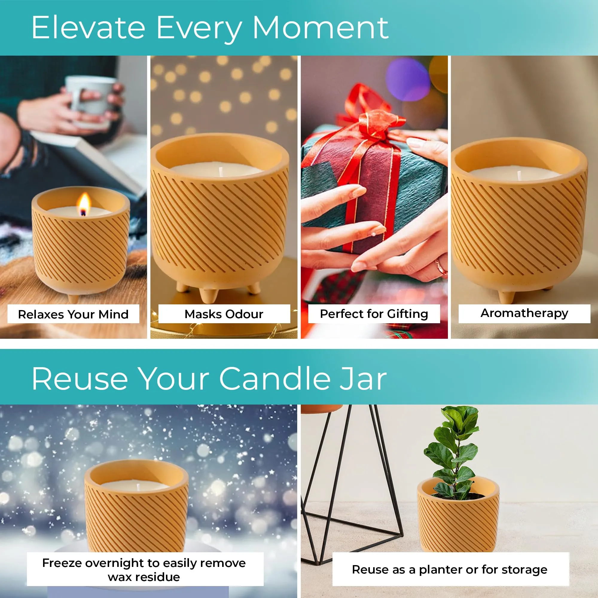The Better Home Scented Candles (25 Hrs Burn Time) Rakhi Gift For Brother|Aromatherapy Soy Wax Candles for Home Decor Fragrance|Aesthetic Candles for Home |Ceylon Tea Aroma Scented Candles for Bedroom