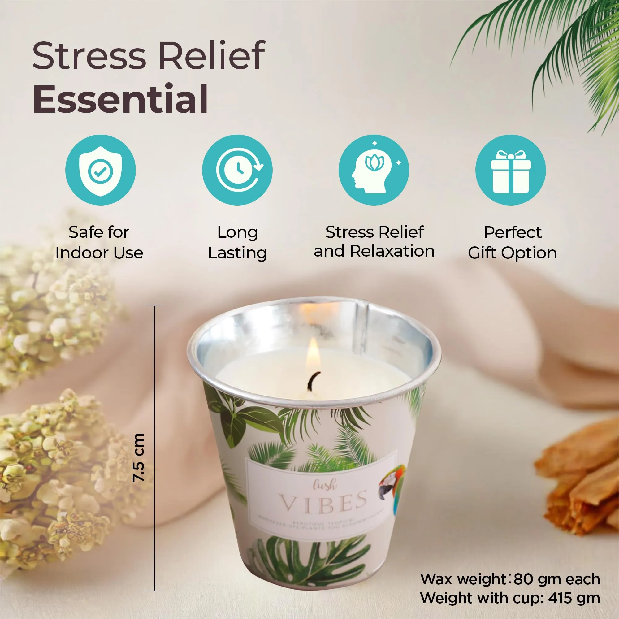The Better Home Scented Candles-3pcs (13Hrs Burn Time) Rakhi Gift for Brother |Rose, Vanilla & Raspberry Aroma Candle| Scented Candles for Home Decor | Scented Candles for Bedroom | Home Decor Items