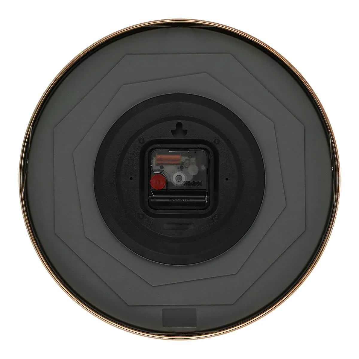 Titan Rose Gold Metallic Clock with Multi-Layered Grey Dial - W0078MA01?, 30W x 30H centimeters, Analog