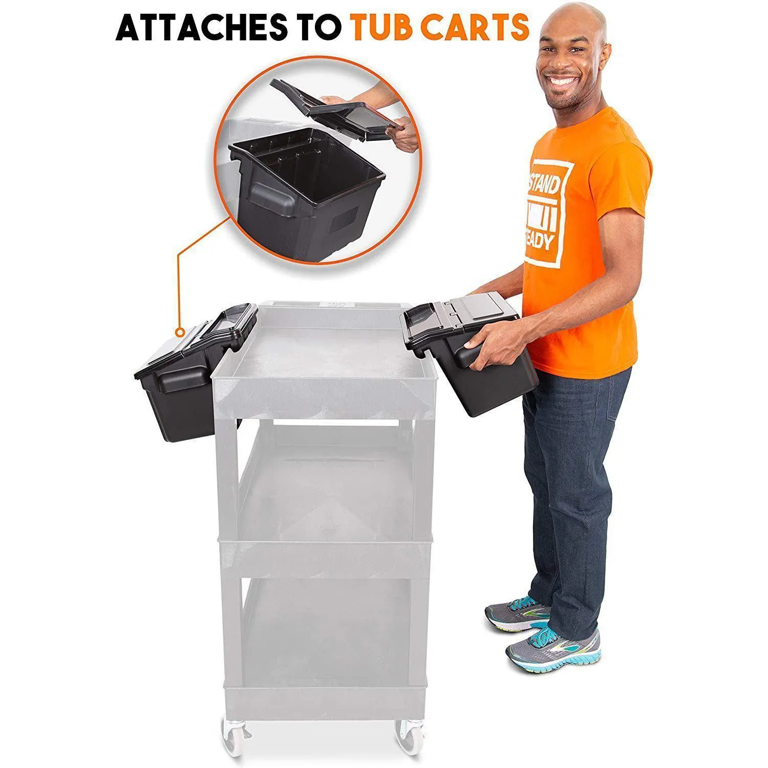 Tubstr Utility Cart Storage Bins - 2 Pack