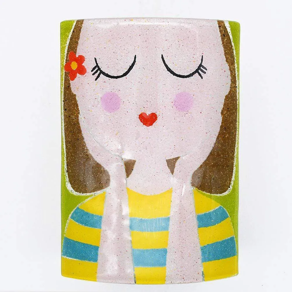 Vase en verre "Marinha Grande" 20cm