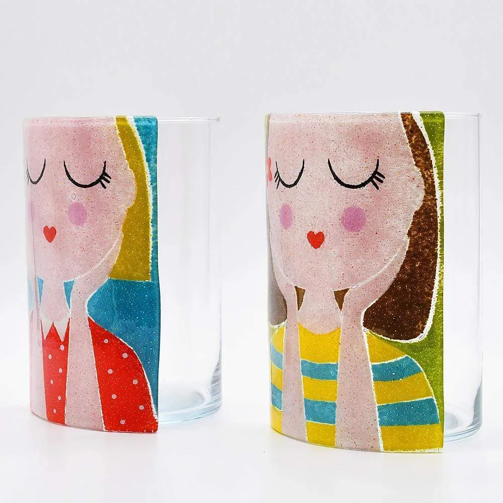 Vase en verre "Marinha Grande" 20cm