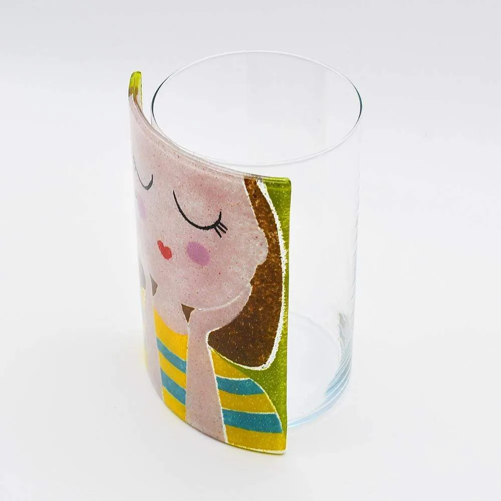 Vase en verre "Marinha Grande" 20cm