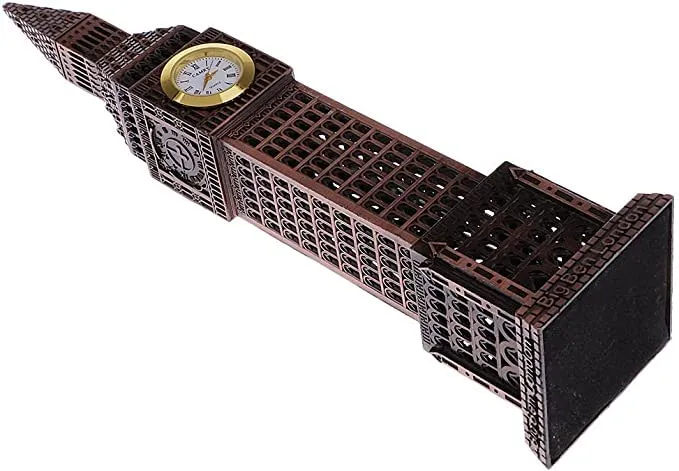 ViaZAID Big Ben Clock Tower of London with Clock Souvenir Collectible Item Ideal for Home Decor, Study Room, Living Room, Study Cabinet, Office Decor, Travel Office Decor,Gifting (9 inch)