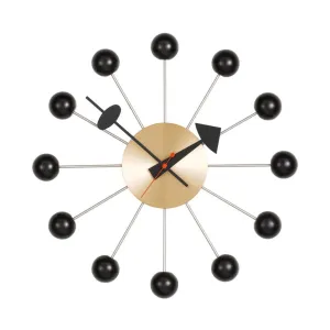 vitra | george nelson ball clock | black   brass