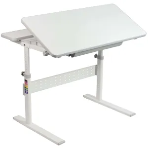 VIVO White Kids' Height-Adjustable Desk Interactive Workstation, DESK-V503G