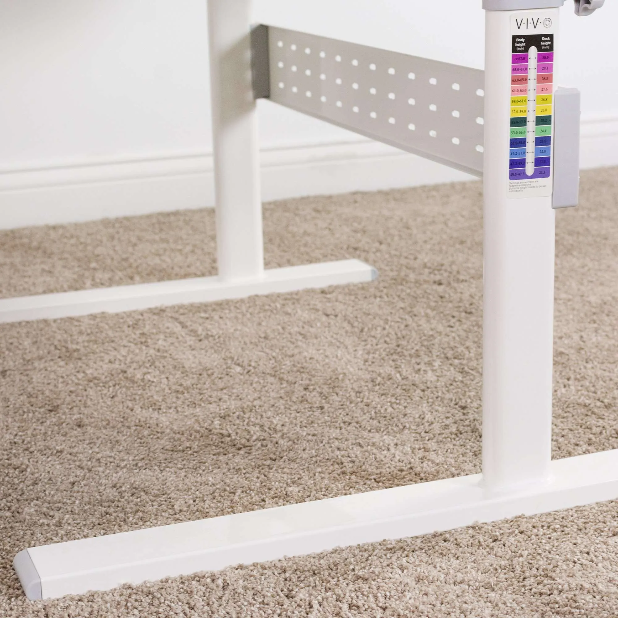 VIVO White Kids' Height-Adjustable Desk Interactive Workstation, DESK-V503G